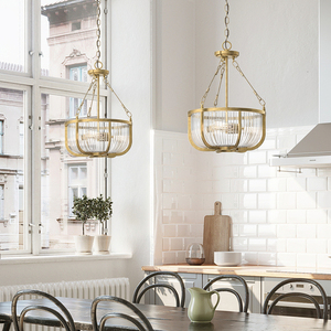 Lampa wisząca/ Półplafon Roux - 3 źródła światła - Naturalny mosiądz Quintiesse small 6