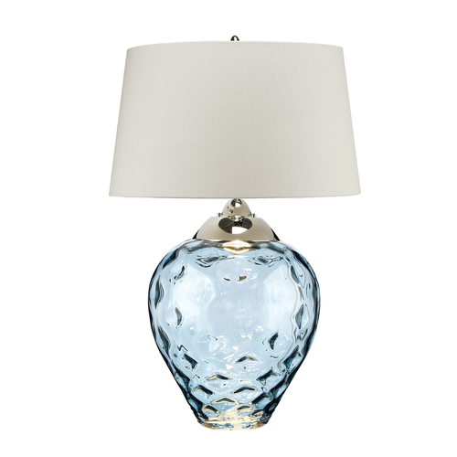 Sprawdź Duża lampa stołowa Samara - 2 źródła światła - Jasnoniebieska  Quintiesse