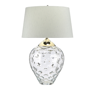 Duża lampa stołowa Samara - 2 źródła światła - Bezbarwne szkło  Quintiesse small 2