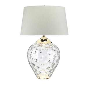 Duża lampa stołowa Samara - 2 źródła światła - Bezbarwne szkło  Quintiesse small 3