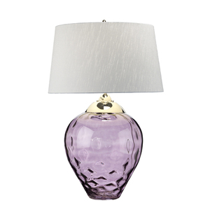 Duża lampa stołowa Samara - 2 źródła światła - Śliwkowa  Quintiesse small 2