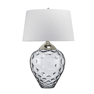 Duża lampa stołowa Samara - 2 źródła światła - Przydymione szkło  Quintiesse small 1