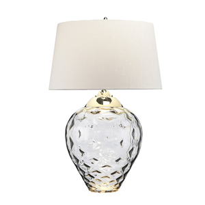 Duża lampa stołowa Samara - 2 źródła światła - Przydymione szkło  Quintiesse small 3