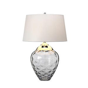 Lampa stołowa Samara - 2 źródła światła - Przydymione szkło Quintiesse small 2