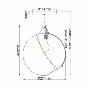 Lampa wisząca Quintiesse Skye QN-SKYE-1P 1×E27 Heritage Brass, Ø27,4 cm small 7
