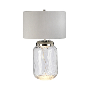 Lampa stołowa Sola - 2 źródła światła - Srebrny abażur Quintiesse small 0