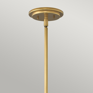 Lampa wisząca Somerset - 1 źródło światła - Opalowe szkło - Stary mosiądz Quintiesse small 1