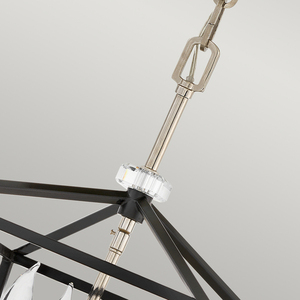 Lampa wisząca/ Półplafon Stinson - 4 źródła światła - Czarna/ Polerowany nikiel Quintiesse small 2