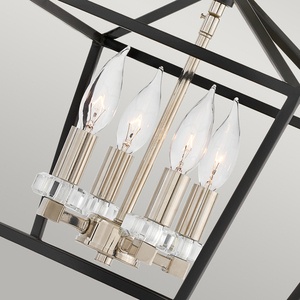 Lampa wisząca/ Półplafon Stinson - 4 źródła światła - Czarna/ Polerowany nikiel Quintiesse small 3