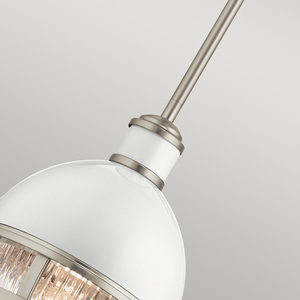 Lampa wisząca Tollis - 1 źródło światła - Białe/ Szczotkowany nikiel Quintiesse small 3