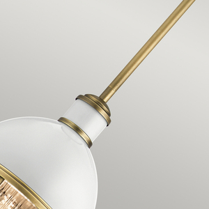 Lampa wisząca Tollis - 1 źródło światła - Białe/ Naturalny mosiądz Quintiesse small 3