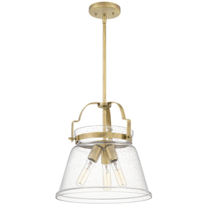 Lampa wisząca Wimberley - 3 źródła światła - Wyblakły mosiądz Quintiesse small 4