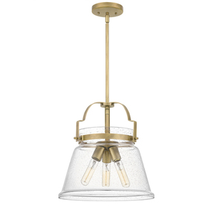 Lampa wisząca Wimberley - 3 źródła światła - Wyblakły mosiądz Quintiesse small 0