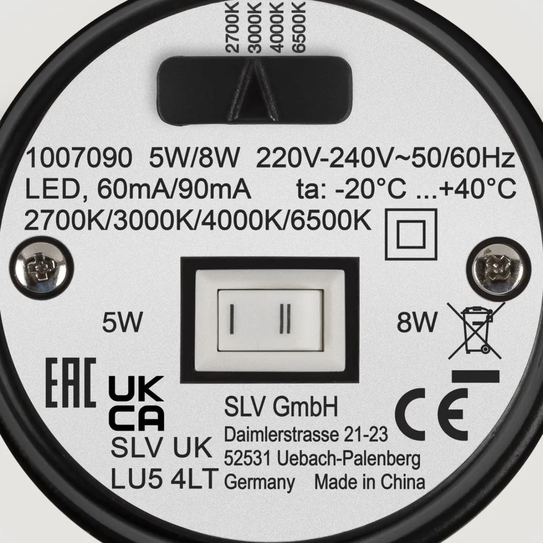 Obejrzyj Oprawa wpuszczana SLV Universal Downlight Move Phase 1007090 LED 5/8W CCT 8,5 cm Oprawa wpuszczana SLV Universal Downlight Move Phase 1007090 LED 5/8W CCT 8,5 cm
