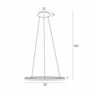 Lampa wisząca Max Light Queen P0493 50 cm złoty szczotkowany LED small 1