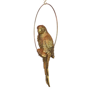 Złota figurka papugi do lampy Las Plumas FIGURE M N°4, 28 × 44 cm small 0