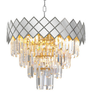 Żyrandol kryształowy Milagro Carisma Chrome ML8889, 9 × E14, chrom, 50 cm, na łańcuchu small 1