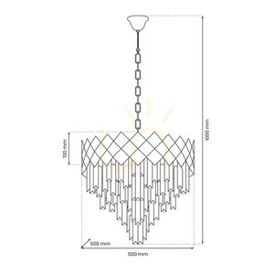 Żyrandol kryształowy Milagro Carisma Chrome ML8889, 9 × E14, chrom, 50 cm, na łańcuchu small 4