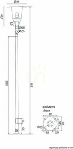 Latarnia ogrodowa SU-MA Metis ciemny popiel 318 cm MTS-ME27 small 6