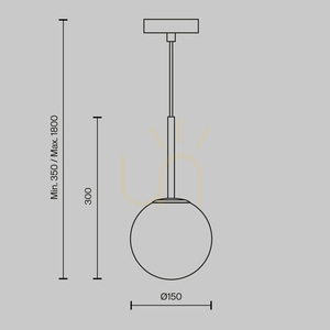 Lampa wisząca BASIC FORM MOD321PL-01G1 Maytoni small 7
