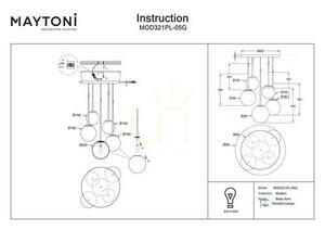 Lampa wisząca BASIC FORM MOD321PL-05G Maytoni small 7