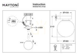 Kinkiet BASIC FORM MOD321WL-01G2 Maytoni small 5