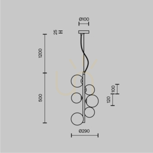 Lampa wisząca DALLAS MOD545PL-06G Maytoni small 6