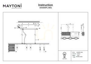 Lampa wisząca DUNE DIA005PL-06G Maytoni small 9