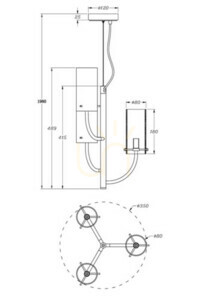 Lampa wisząca ARCO MOD223PL-03BS Maytoni small 8