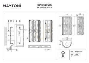 Kinkiet FACET MOD094WL-01CH Maytoni small 7