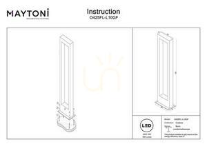 Słupek oświetleniowy BONN O425FL-L10GF IP65 Maytoni small 6