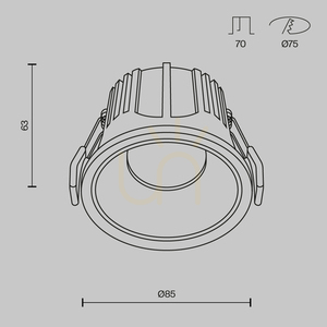 Oprawa wpuszczana ALFA LED DL043-01-15W4K-D-RD-W Maytoni small 7