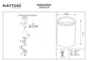 Plafon ZOOM C029CL-01B IP54 Maytoni small 6
