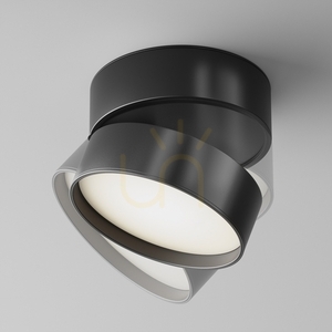 Plafon LED Maytoni Onda C024CL-L18B4K czarny 18 W 4000 K 12 cm small 3
