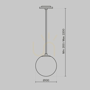 Lampa wisząca LUNA P039PL-5W3K-10INS-B Maytoni small 8