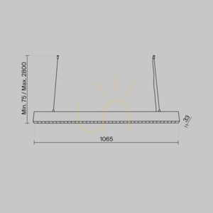 Lampa wisząca liniowa LED POINTS P050PL-L40W4K Maytoni biała 4000K small 10