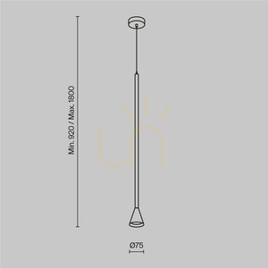 Lampa wisząca Maytoni Arrow P064PL-01W biała GU10 10 W small 5