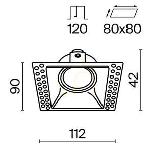 Oprawa wpuszczana DOT DL042-01-SQ-B Maytoni small 9