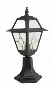 Lampa ogrodowa stojąca SU-MA K 4011/1/N czarna patyna 47 cm witraż small 0