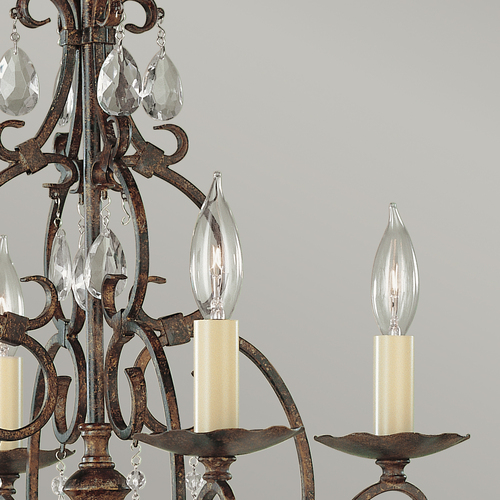 Sprawdź Żyrandol Chateau - 4 źródła światła - Mocha Bronze Elstead