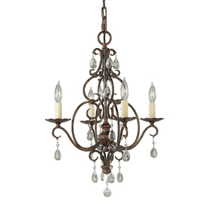 Żyrandol Chateau - 4 źródła światła - Mocha Bronze Elstead small 0