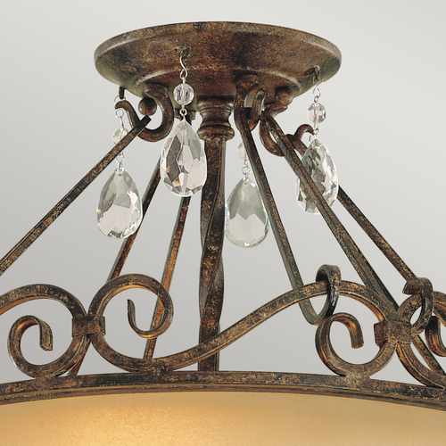 Sprawdź Półplafon Chateau 2xE27 Mocha Bronze z kryształkami Elstead
