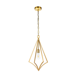 Średnia lampa wisząca Nico - 1 źródło światła - Oksydowany mosiądz Elstead small 1