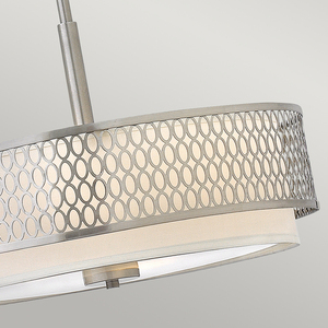 Lampa wisząca Jules - 3 źródła światła / Półplafon - Szczotkowany nikiel Elstead small 1