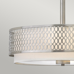 Lampa wisząca Jules - 3 źródła światła / Półplafon - Szczotkowany nikiel Elstead small 2