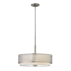 Lampa wisząca Jules - 3 źródła światła / Półplafon - Szczotkowany nikiel Elstead small 0