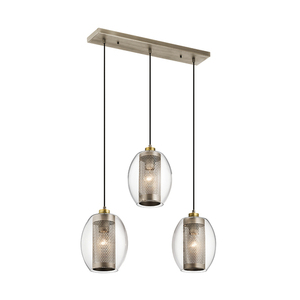Lampa wisząca Elstead Asher II KL-ASHER-MP-AP E27 antyczny pewter, szkło i perforowany metal, Ø 21,6 cm small 3