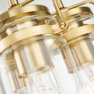 Lampa wisząca Brinley - 3 źródła światła - Szczotkowany mosiądz Elstead small 4