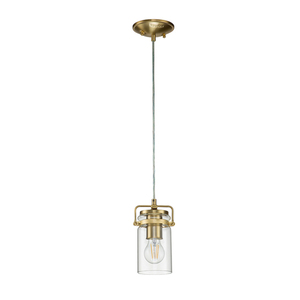 Lampa wisząca Elstead Brinley, 1 × E27, szczotkowany mosiądz small 1