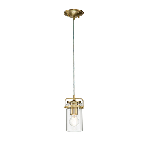 Sprawdź Lampa wisząca Brinley - 1 źródło światła - Szczotkowany mosiądz Elstead